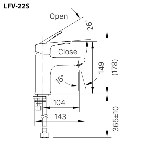Vòi Lavabo Lạnh Inax LFV-22S - Ảnh 2