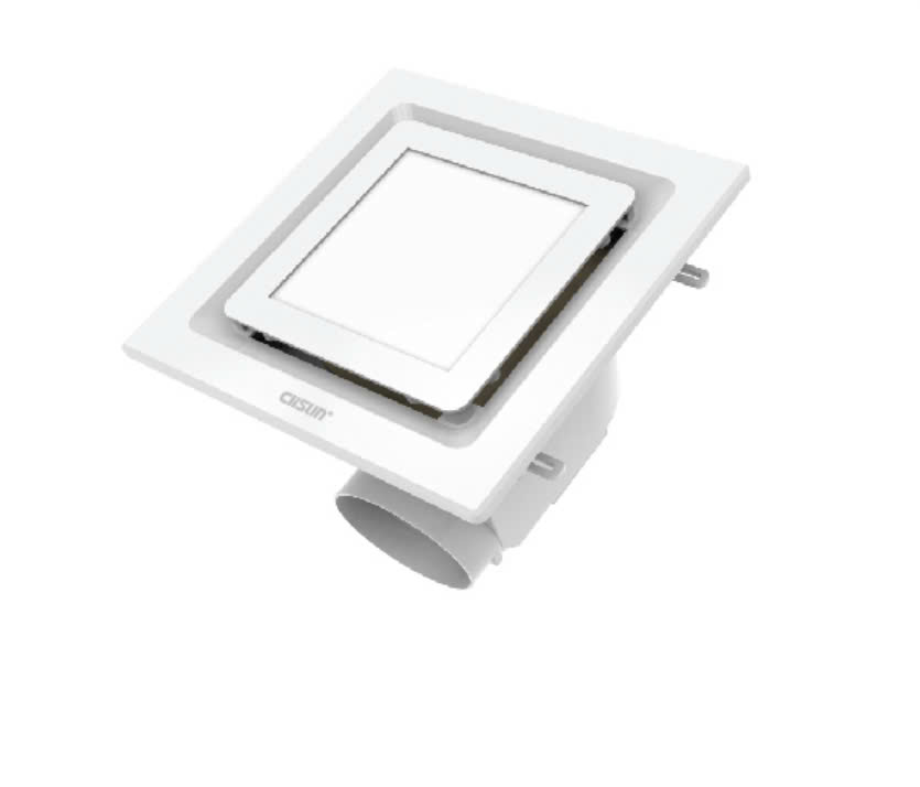 Quạt Thông Gió Hút Trần Thẳng Kèm Led Clisun