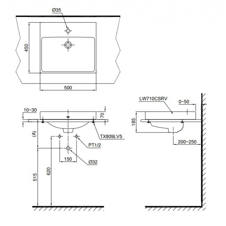 Chậu Lavabo TOTO LT710CSR Đặt Bàn - Ảnh 2