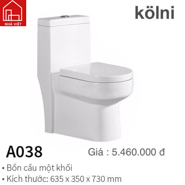 Bồn Cầu Một Khối Kolni A038