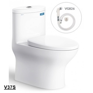 Bồn Cầu 1 Khối Nắp Êm Viglacera V37S 2023