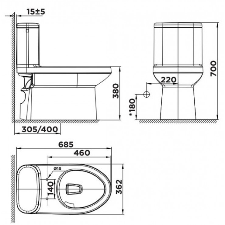 Bồn Cầu American Standard WP-1841 Dòng Cadet - Ảnh 2