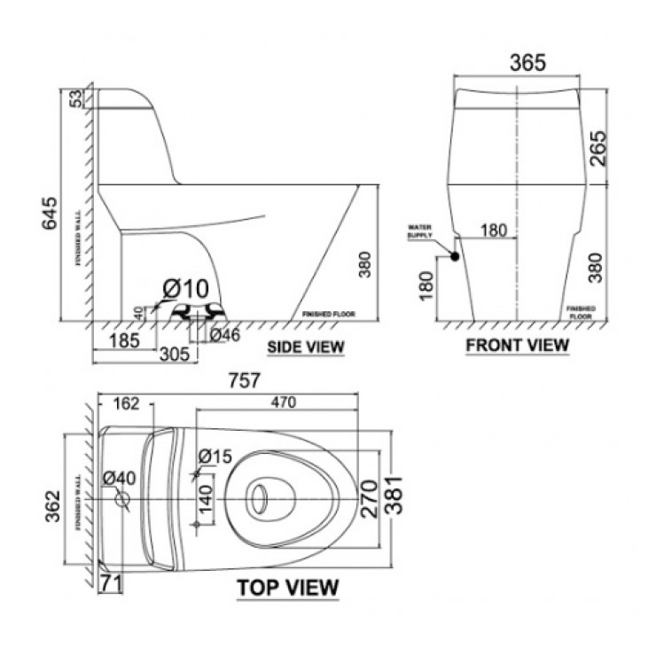 Bồn Cầu American Standard VF-2010 1 Khối Dòng Activa - Ảnh 2