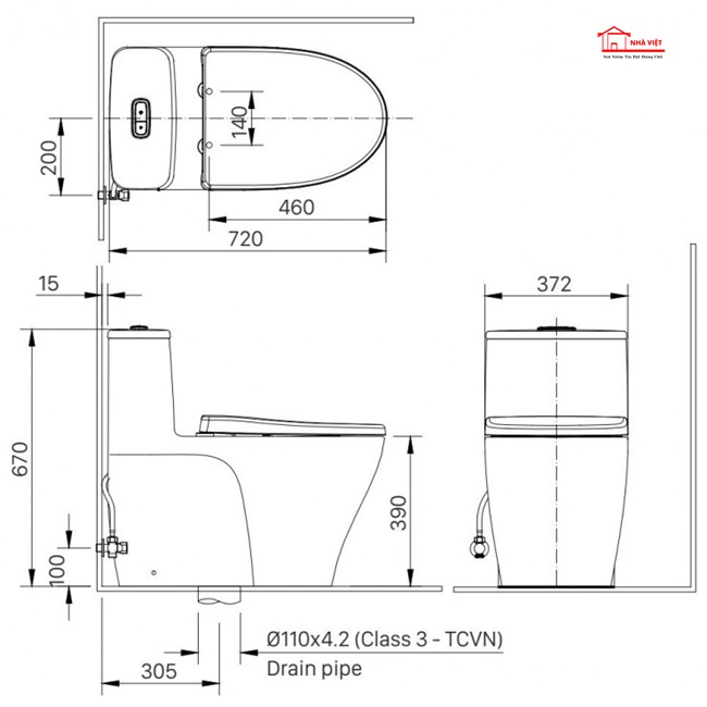 Bồn Cầu Inax Kết Hợp Nắp Rửa Cơ AC-989VN + CW-S32VN
