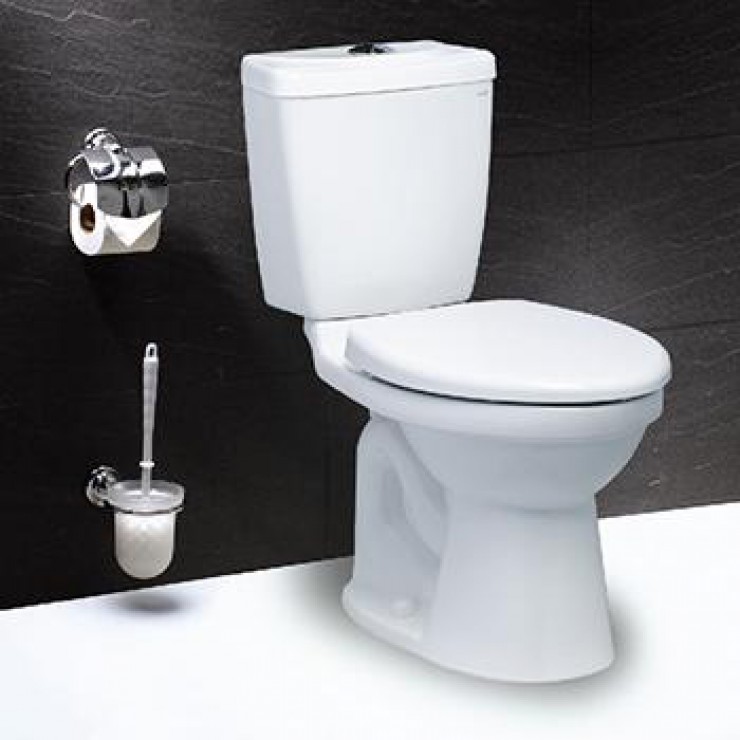 Bàn Cầu CAESAR CDS1325 Thùng T1225 2 Nhấn Nắp Êm - Ảnh 2