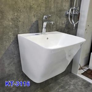 Chậu Lavabo Treo Tường Liền Khối Kante KT3116