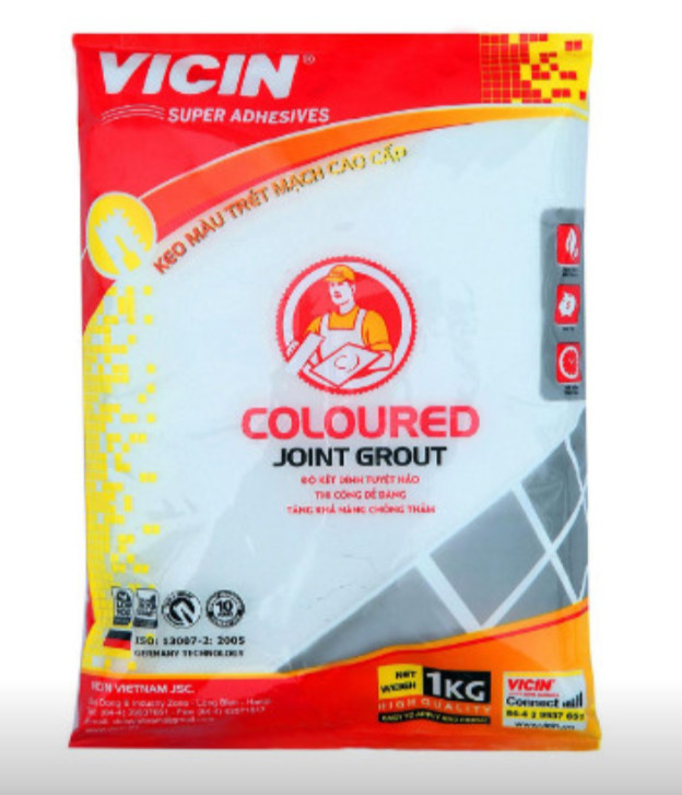 Keo chà mạch cao cấp Vicin wel: 801 màu trắng