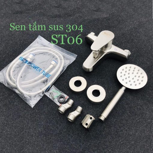 Sen tắm ST 06 Sen tắm inox (PK : bộ bát sen+ chân sen )