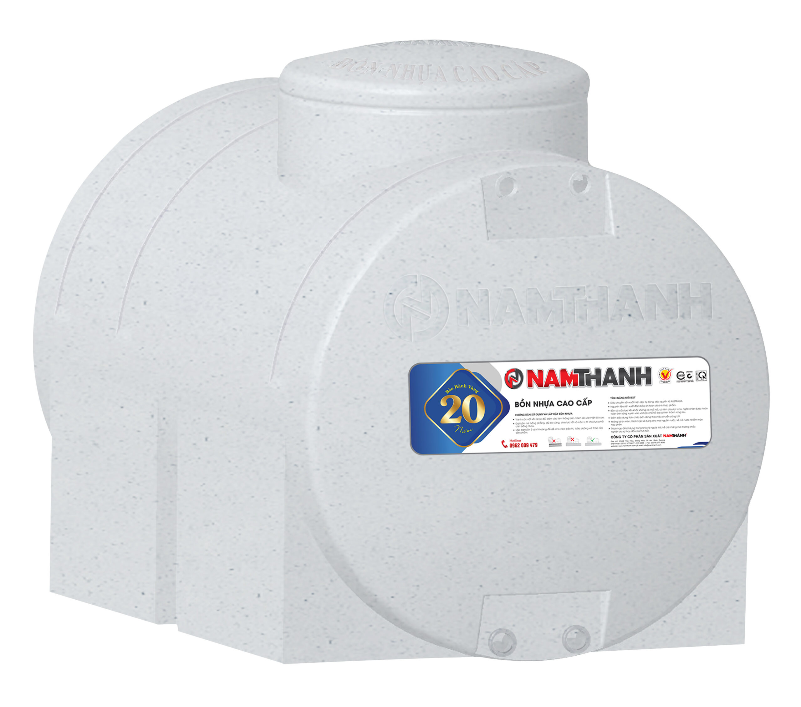 Bồn Nước Nhựa Cao Cấp 300 Lít Nằm Nam Thành