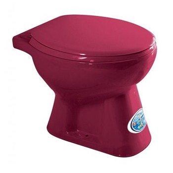 Bàn cầu cụt Dolacera màu đỏ