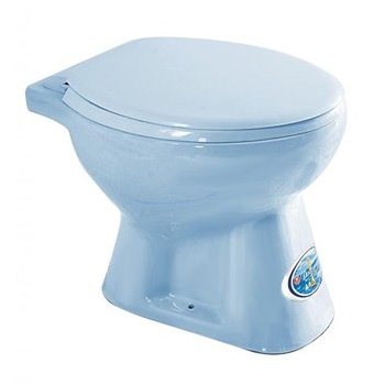 Bàn cầu cụt Dolacera màu xanh biển