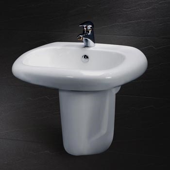 Chậu rửa chân ngắn Caesar L2560+P2441