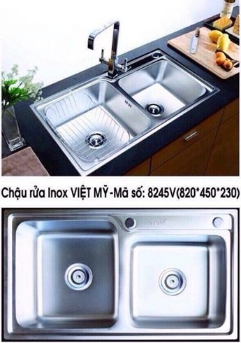 Chậu rửa chén Inox Việt Mỹ 8245V