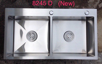 Chậu rửa chén Inox 304 8245D (TẶNG RỔ INOX)