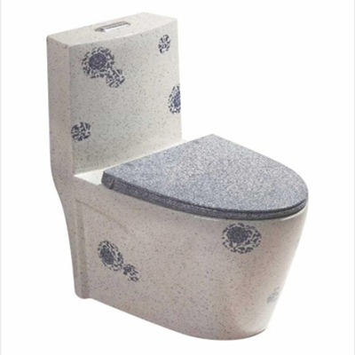 Bồn cầu khối cao cấp tráng xám hoa văn