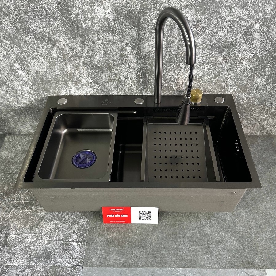 Chậu rửa chén Inox 1 hộc Nano 7546
