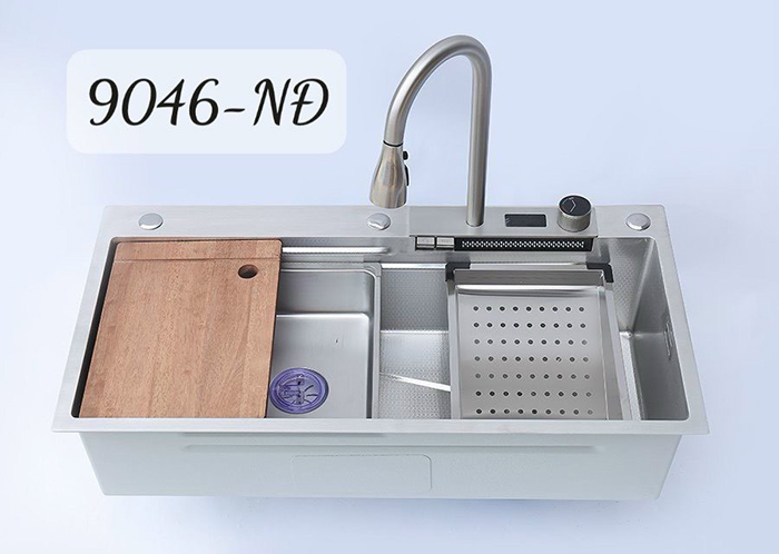 Chậu rửa chén Inox 1 hộc Nano 9046