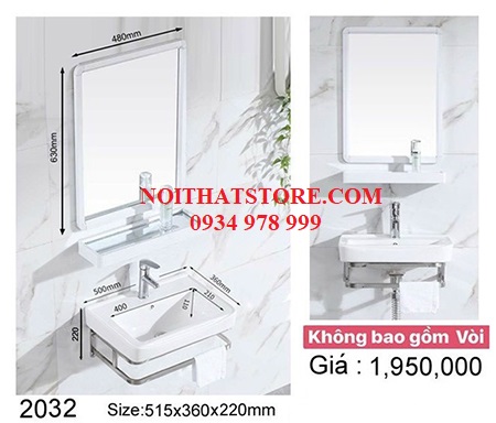 Combo kệ lavabo gương giá rẻ 2032