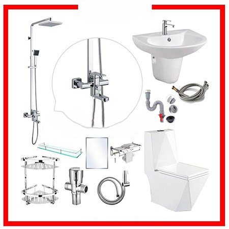 Combo thiết bị vệ sinh giá rẻ (11 món)