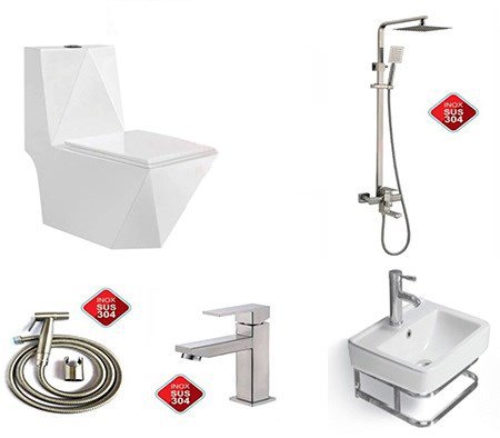 Combo thiết bị vệ sinh giá rẻ 8