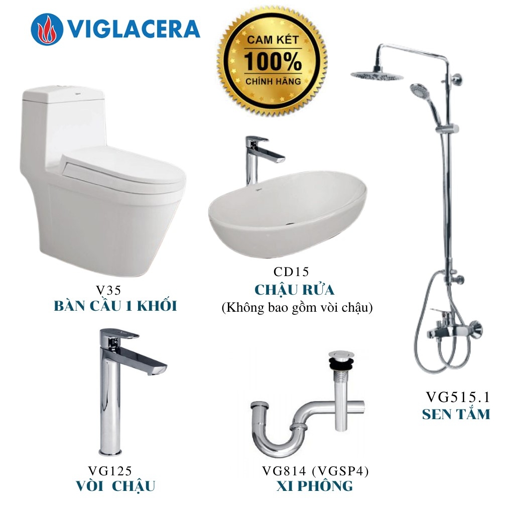 Combo thiết bị vệ sinh Viglacera cao cấp
