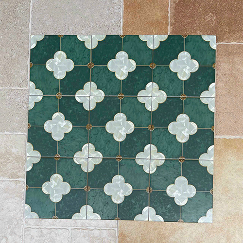 Gạch bông men 20×20 xanh lục bảo