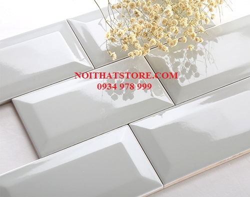 Gạch thẻ 10×20 xám bóng vát