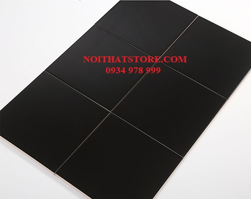 Gạch thẻ vuông đen mờ phẳng 20×20