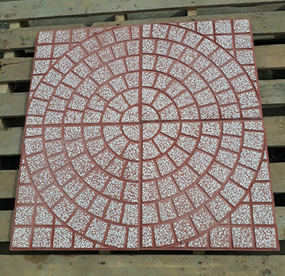 Gạch vỉa hè 40×40 QP3 màu đỏ
