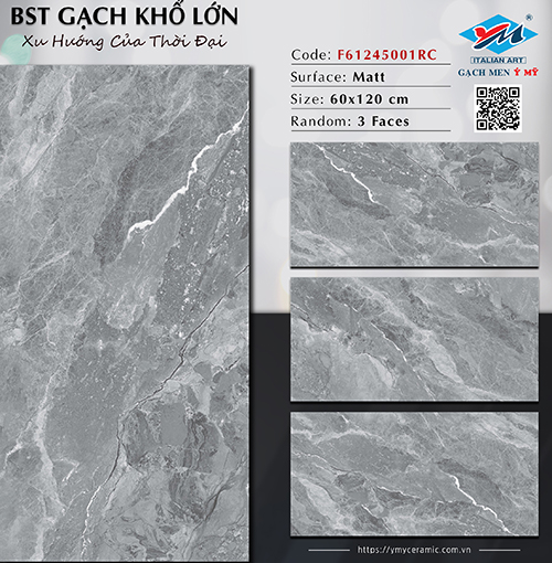 Gạch Ý Mỹ 60×120 F61245001RC mờ