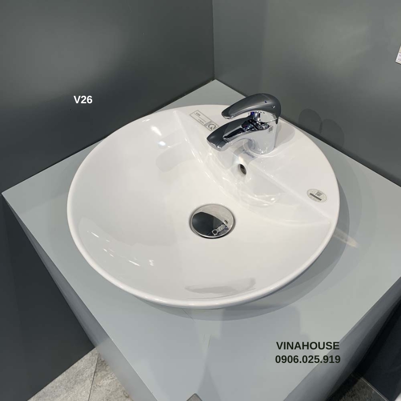 Chậu bán dương đặt bàn Viglacera V26