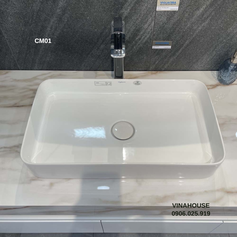 Chậu rửa Lavabo Viglacera CM01 đặt bàn