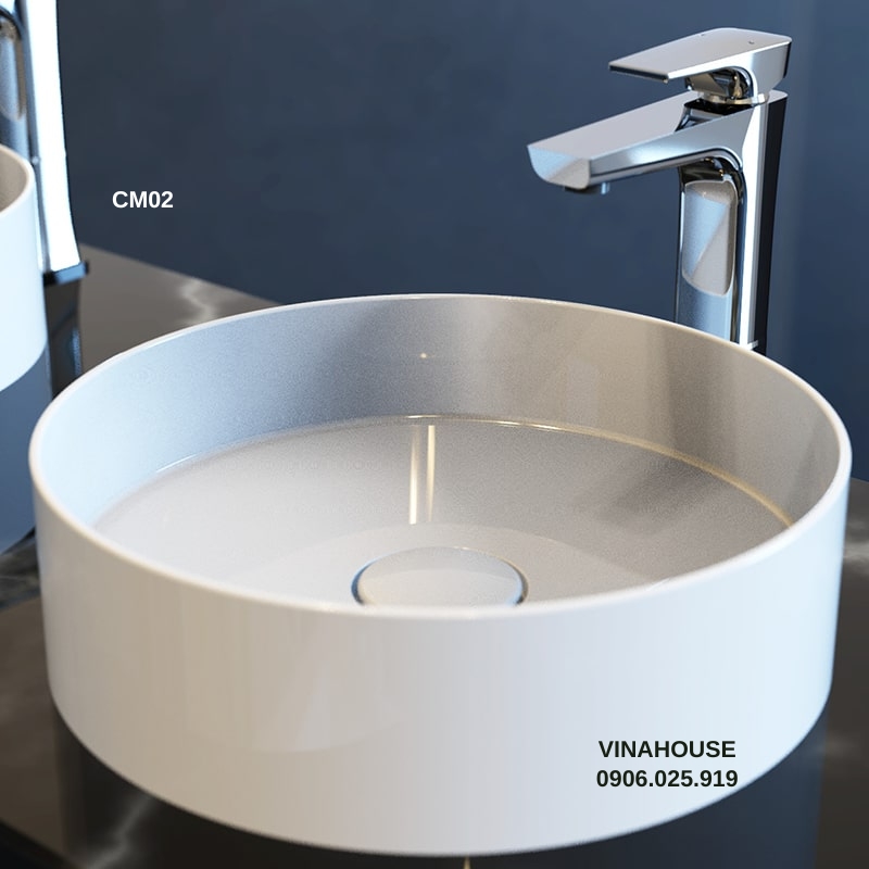 Chậu rửa Lavabo Viglacera CM02 đặt bàn