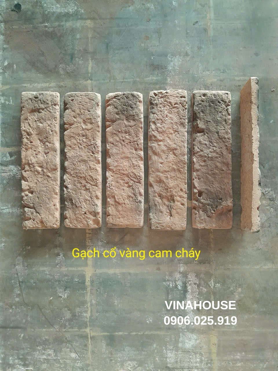 Gạch giả cổ vàng cam cháy