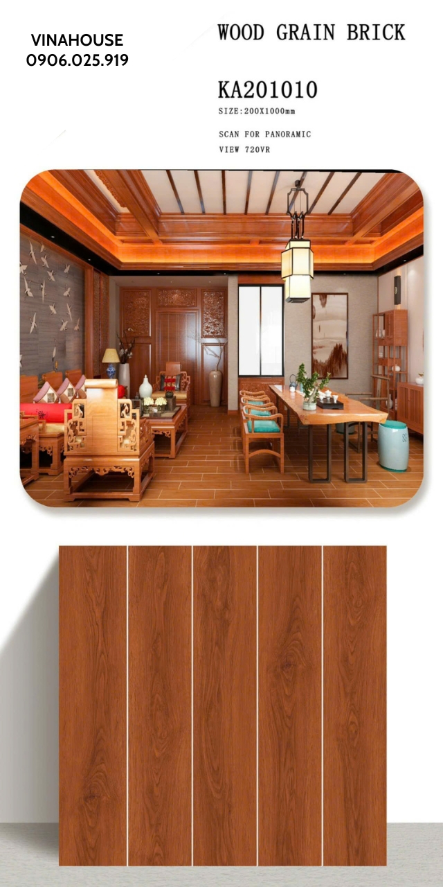 Gạch Lát Nền Giả Gỗ 20×100 201010