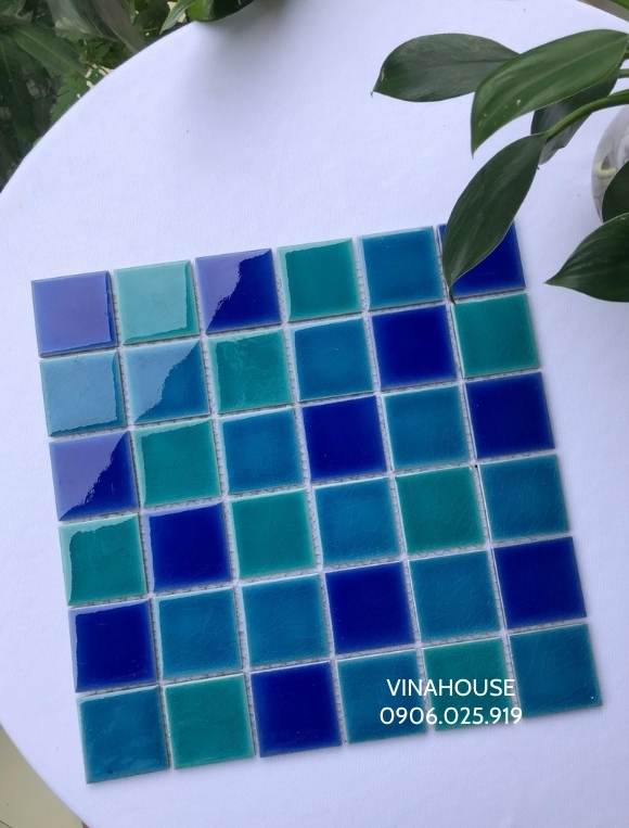 Gạch mosaic khảm sứ men rạn