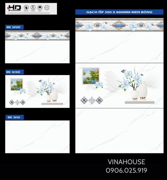 Gạch ốp tường 30×60 giá rẻ 36165V-36165D-36163