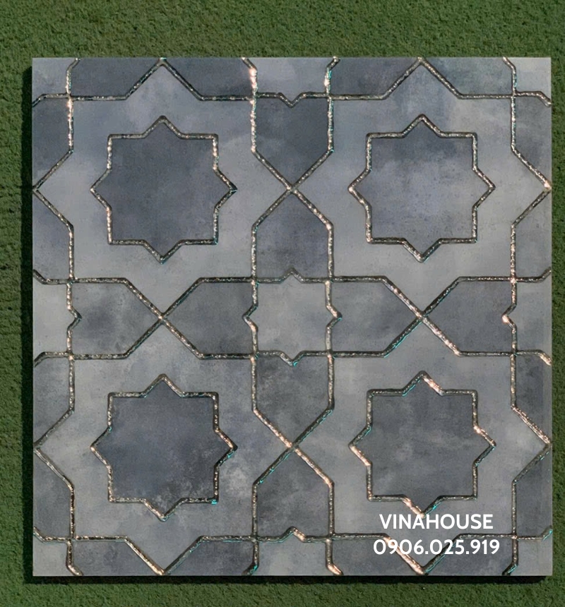 Gạch trang trí 30×30 khắc kim bạc