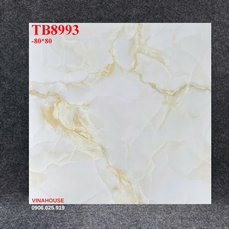 Gạch Viglacera 80×80 vân đá vàng TB8993