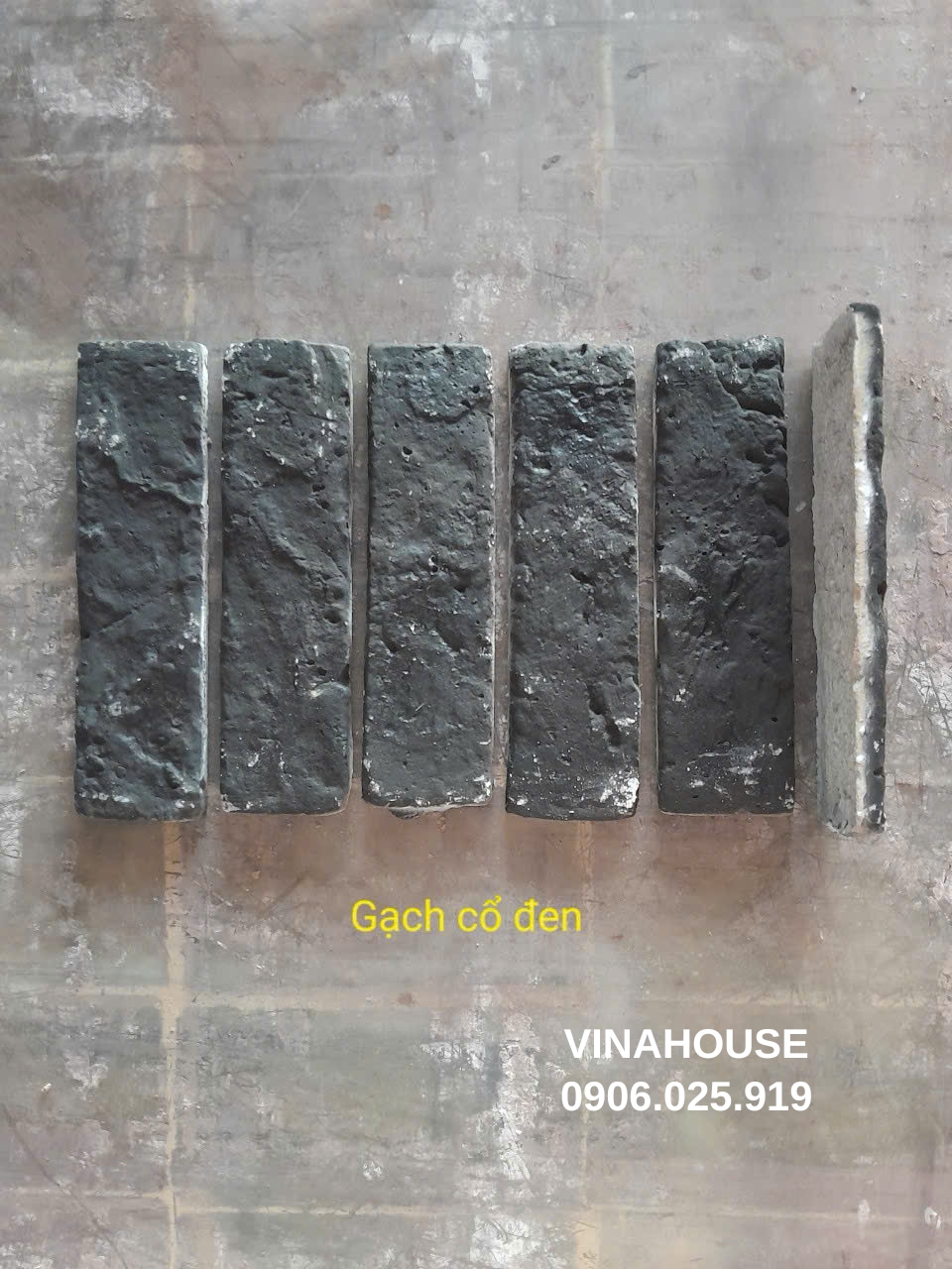 Gạch giả cổ màu đen