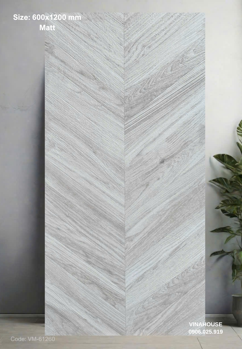 Gạch Giả Gỗ Xương Cá 60×120 Vân Gỗ 3D