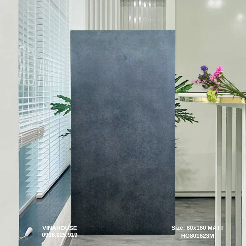 Gạch Lát Nền 80×160 Mờ Xám Đen 801623
