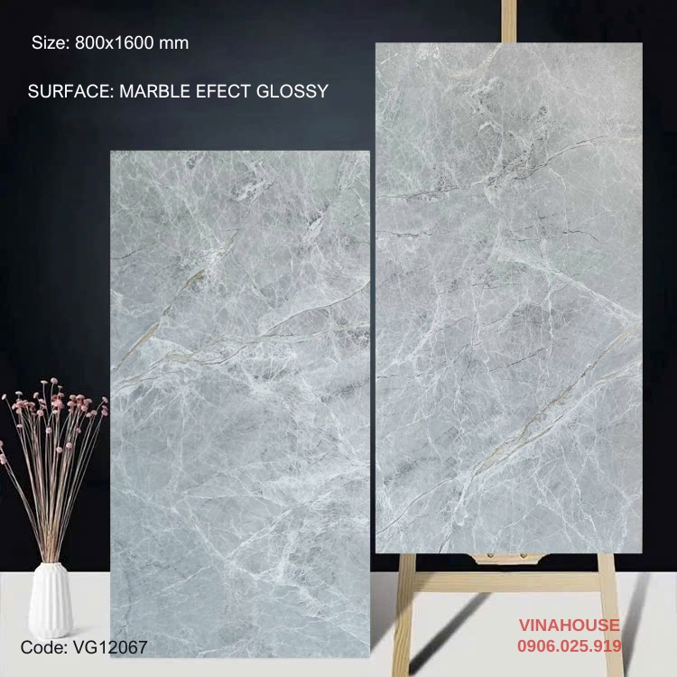 Gạch lát nền 80×160 đá mờ 12067