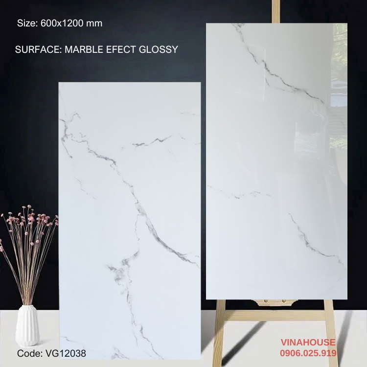 Gạch Lát Nền 60×120 Bóng Kính 12038