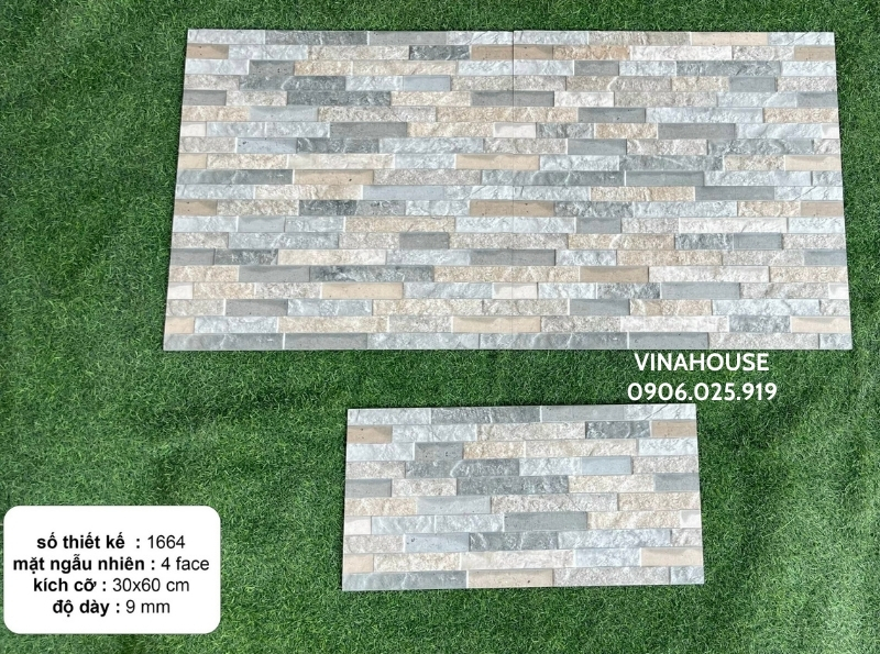 Gạch trang trí 30×60 giả cổ nâu xám