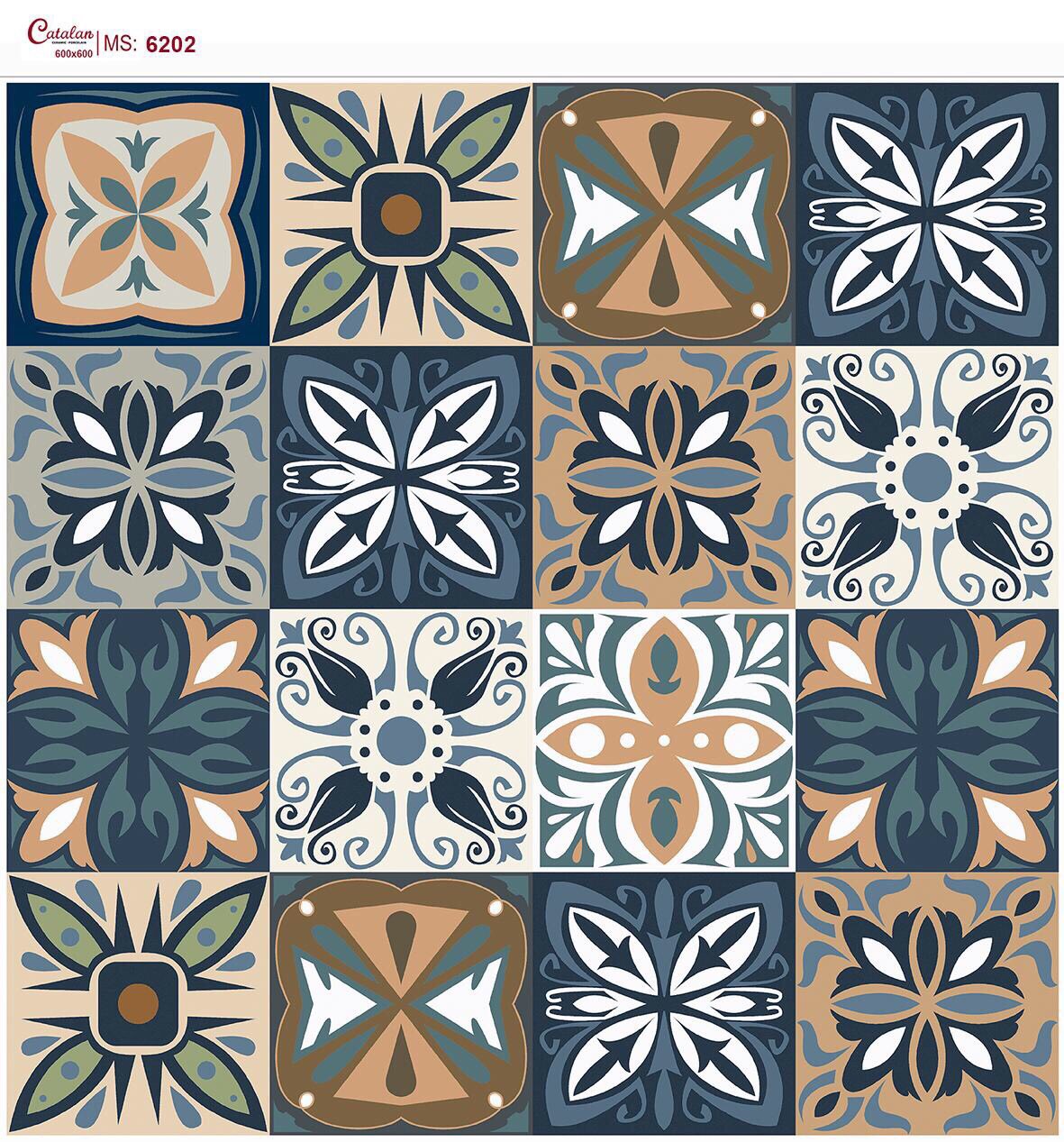 Gạch lát Catalan 60×60 mã 6202