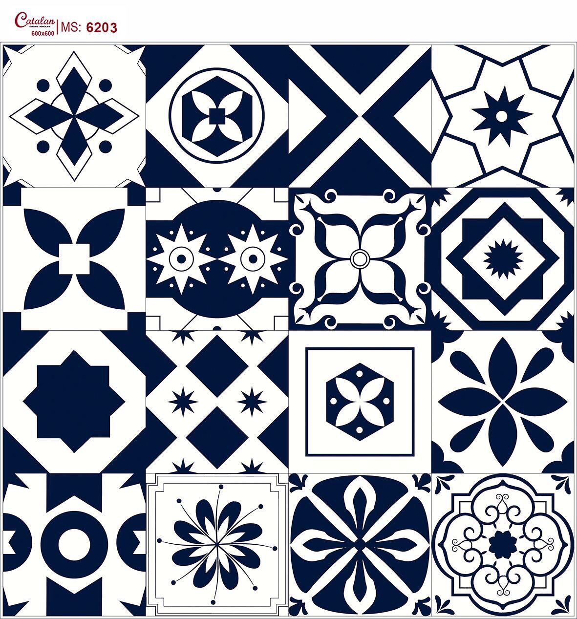 Gạch lát Catalan 60×60 mã 6203