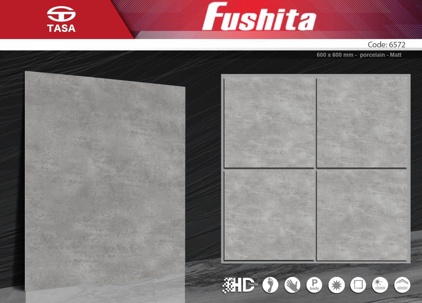 Gạch KT 60×60 Fushita Tasa mã 6572