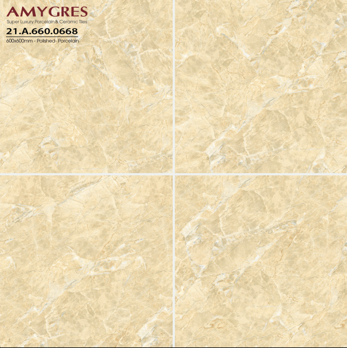 Gạch lát nền Á Mỹ Kovina kích thước 60×60 mã 668