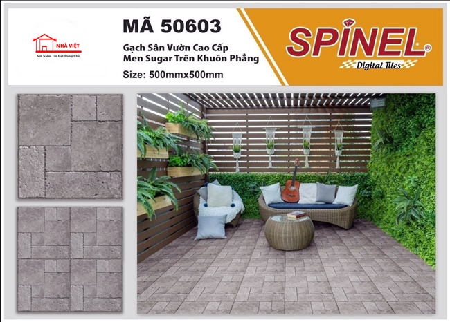 Gạch Ốp Lát Sân Vườn Ceramic 50×50 Mã 50603